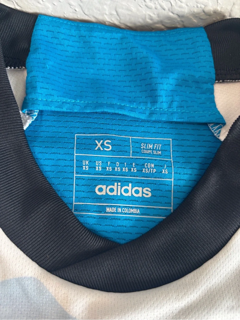 adidas Charlotte FC Light Blue White Soccer Jersey with Black Accents